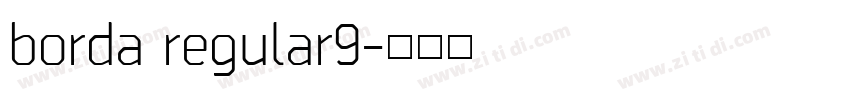 borda regular9字体转换